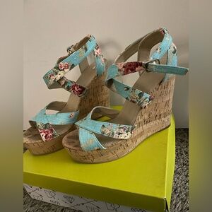 Floral Wedge Sandals